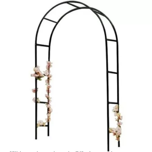 Garden pergola arch support for roses flowers ivy creepers metal 240 x 140 cm