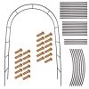 Kerti pergola ívtartó rózsákhoz, virágokhoz, borostyánhoz, kúszónövényekhez, fémből, 240 x 140 cm