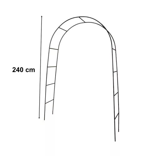 Garden pergola arch support for roses flowers ivy creepers metal 240 x 140 cm