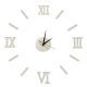 Wall clock with silver Roman numerals