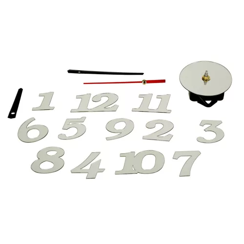 Wall clock silver arabic numerals