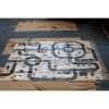 Play mat city street + road signs waterproof cream 130x100cm
