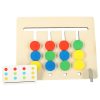 Fa oktatójáték, párosított színű gyümölcsökkel, Montessori