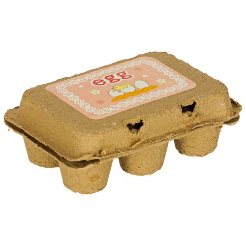 Toy egg with removable wooden yolk