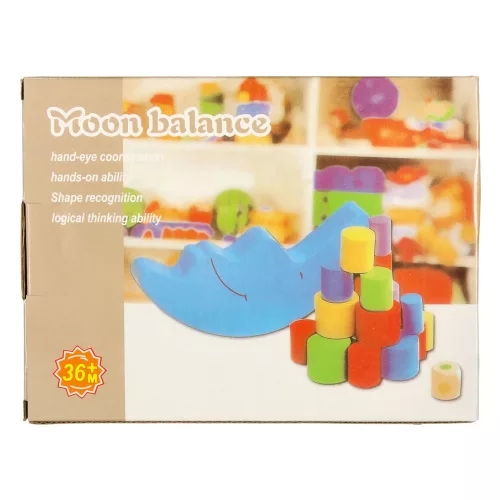 Montessori Wooden Moon Balancing Arcade Game