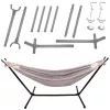 Garden hammock with frame double swing stand hammock stand large strong + cover 200cm 100kg
