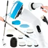Rotary mop electric cleaning brush with 9 brush heads