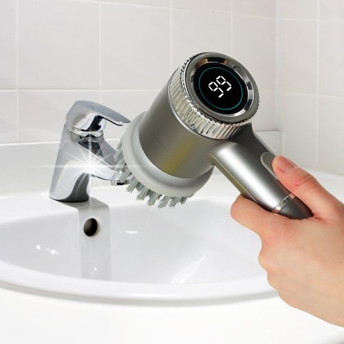 Electric Cleaning Brush 5in1 Bathroom Floor Grout Pool LED