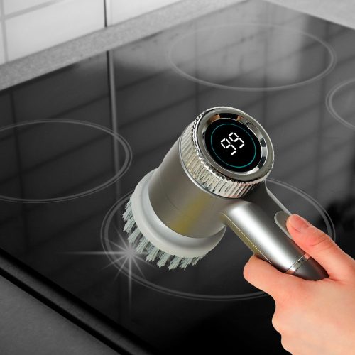 Electric Cleaning Brush 5in1 Bathroom Floor Grout Pool LED