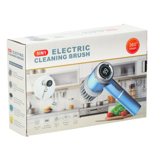 Electric Cleaning Brush 5in1 Bathroom Floor Grout Pool LED