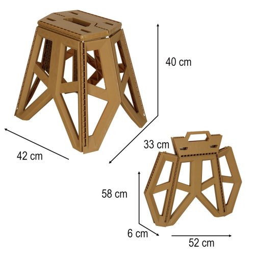 Folding chair tourist chair Black portable camping chair 39.5cm khaki color