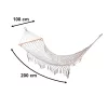 Garden hammock boho mesh fringed 200cm gray