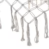 Garden hammock boho mesh fringed 200cm gray