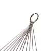 Garden hammock boho mesh fringed 200cm gray