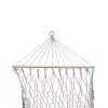 Garden hammock boho mesh fringed 200cm gray