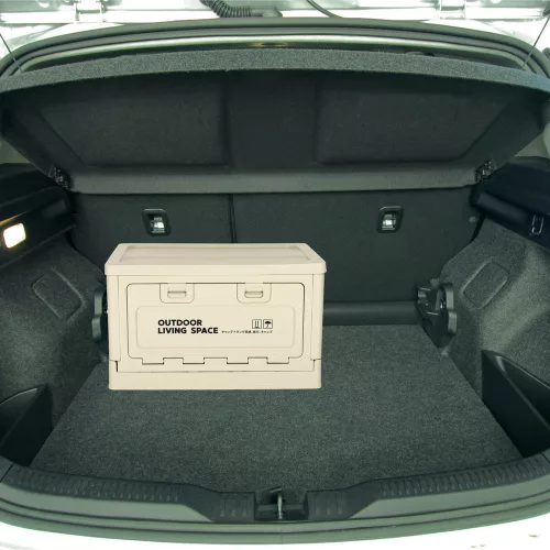 Camping box organizer in the trunk