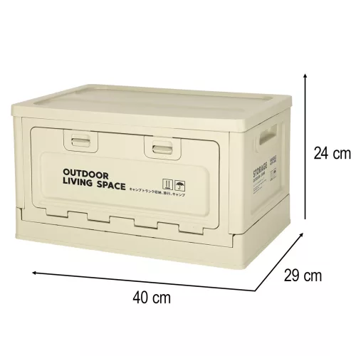 Camping box organizer in the trunk