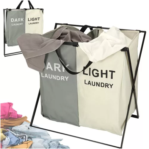 Laundry basket divider organizer 2 compartments