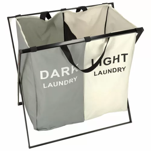 Laundry basket divider organizer 2 compartments