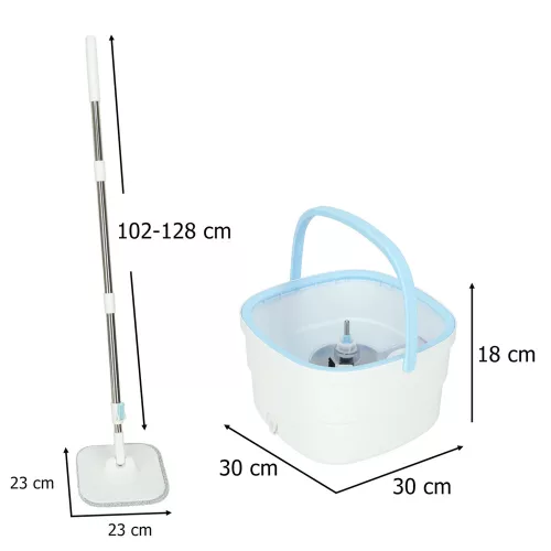 Rectangular Flat Mop Rotating Clean Dirty Water Wringer