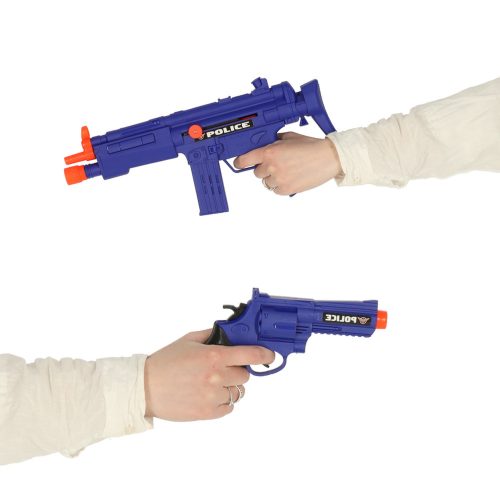Police set - pistol, rifle, mask, handcuffs and other accessories