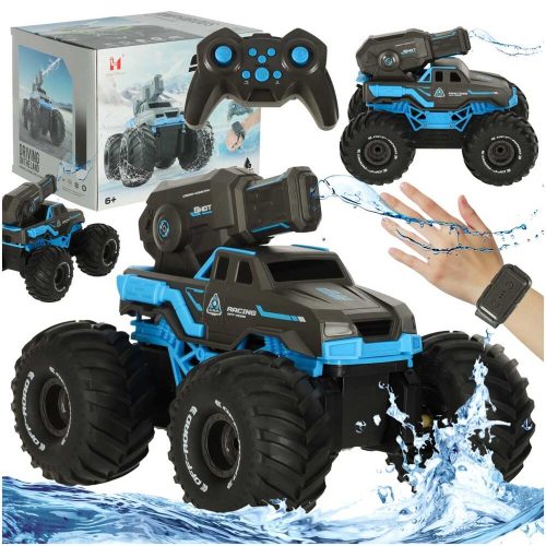 RC car driving on water waterproof blue