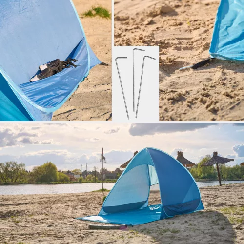 Foldable garden beach tent blue