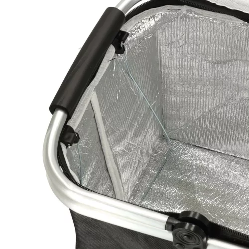 Thermal foldable picnic basket black
