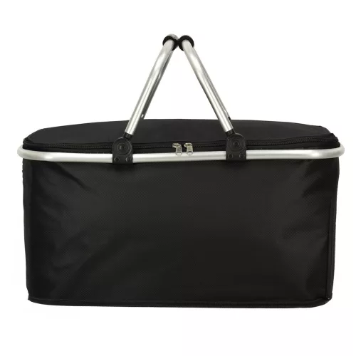 Thermal foldable picnic basket black