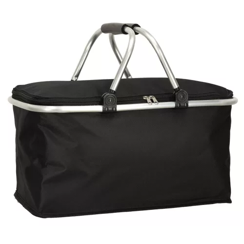 Thermal foldable picnic basket black