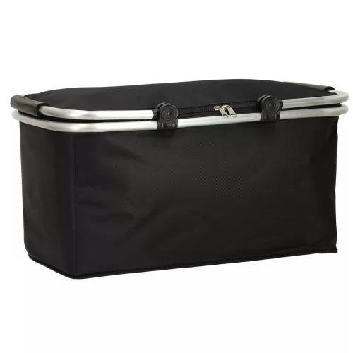 Thermal foldable picnic basket black