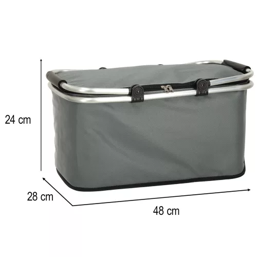 Thermal foldable picnic basket grey