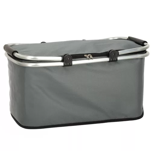 Thermal foldable picnic basket grey