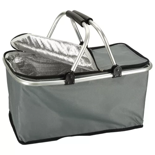 Thermal foldable picnic basket grey