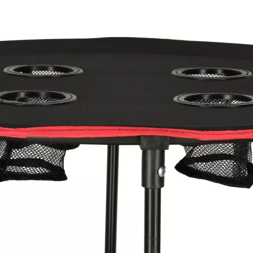 Travel table with folding lid black