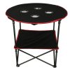 Travel table with folding lid black