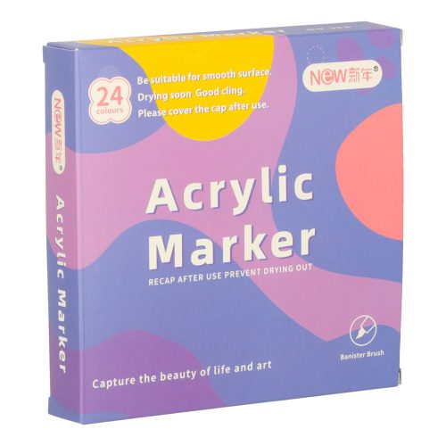 Acrylic fabric markers stone felt pens DIY waterproof felt pens 24 pcs.