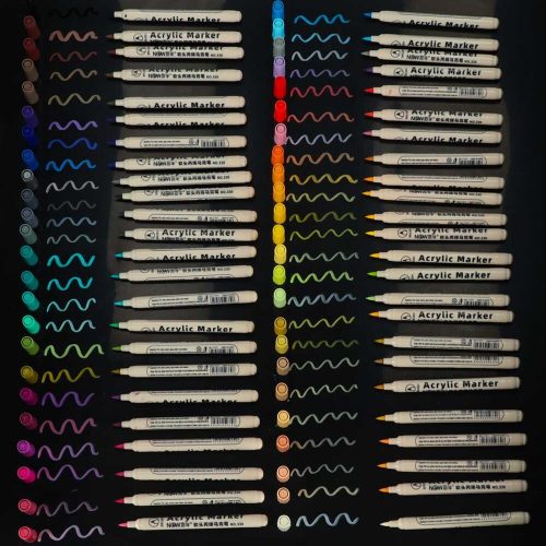 Acrylic fabric markers stone felt pens DIY waterproof felt pens 48 pcs.