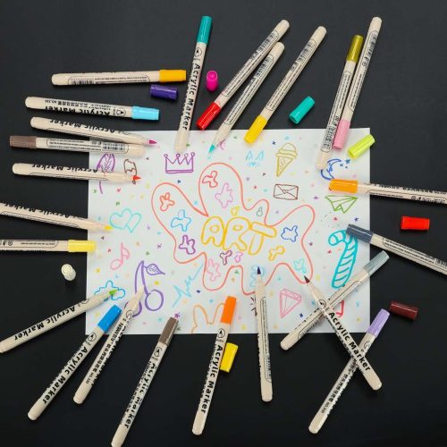 Acrylic fabric markers stone felt pens DIY waterproof felt pens 48 pcs.