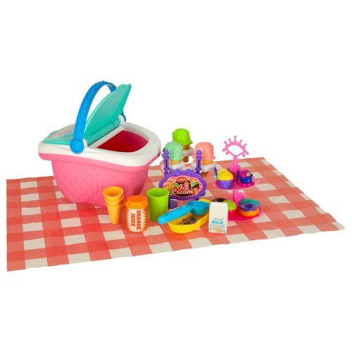Picnic basket ice cream playset