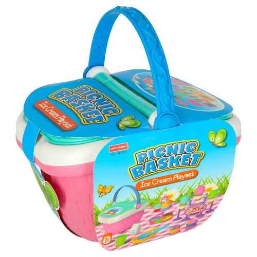 Picnic basket ice cream playset