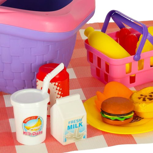 Picnic basket fast food pizza hamburger food dishes picnic snacks picnic snacks