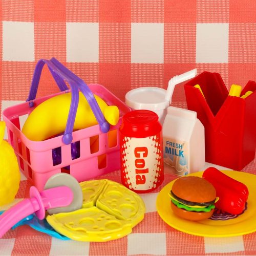 Picnic basket fast food pizza hamburger food dishes picnic snacks picnic snacks