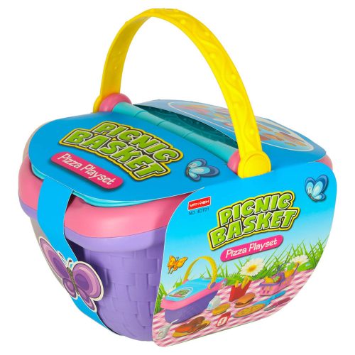 Picnic basket fast food pizza hamburger food dishes picnic snacks picnic snacks