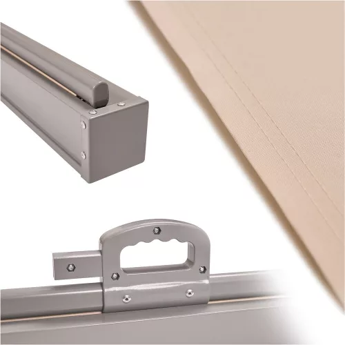 LUARO retractable awning 180 x 400 cm beige, side terrace awning