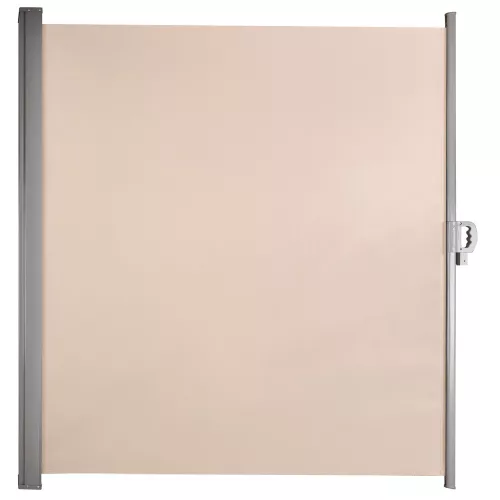 LUARO retractable awning 180 x 400 cm beige, side terrace awning