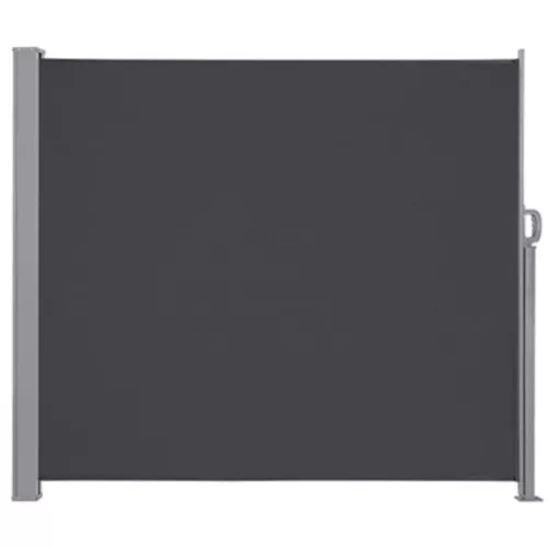 LUARO retractable awning 180 x 400 cm gray, side terrace awning