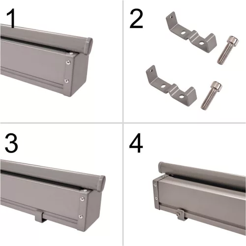 LUARO retractable awning 180 x 400 cm gray, side terrace awning