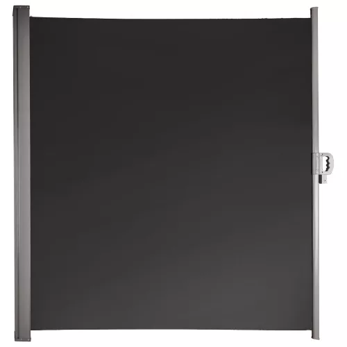 LUARO retractable awning 180 x 400 cm gray, side terrace awning