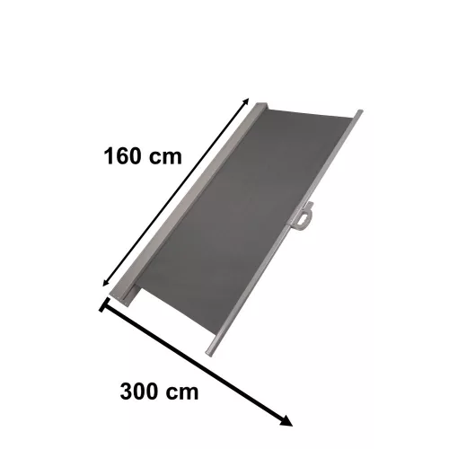 Side terrace awning LUARO retractable screen 160 x 300 cm